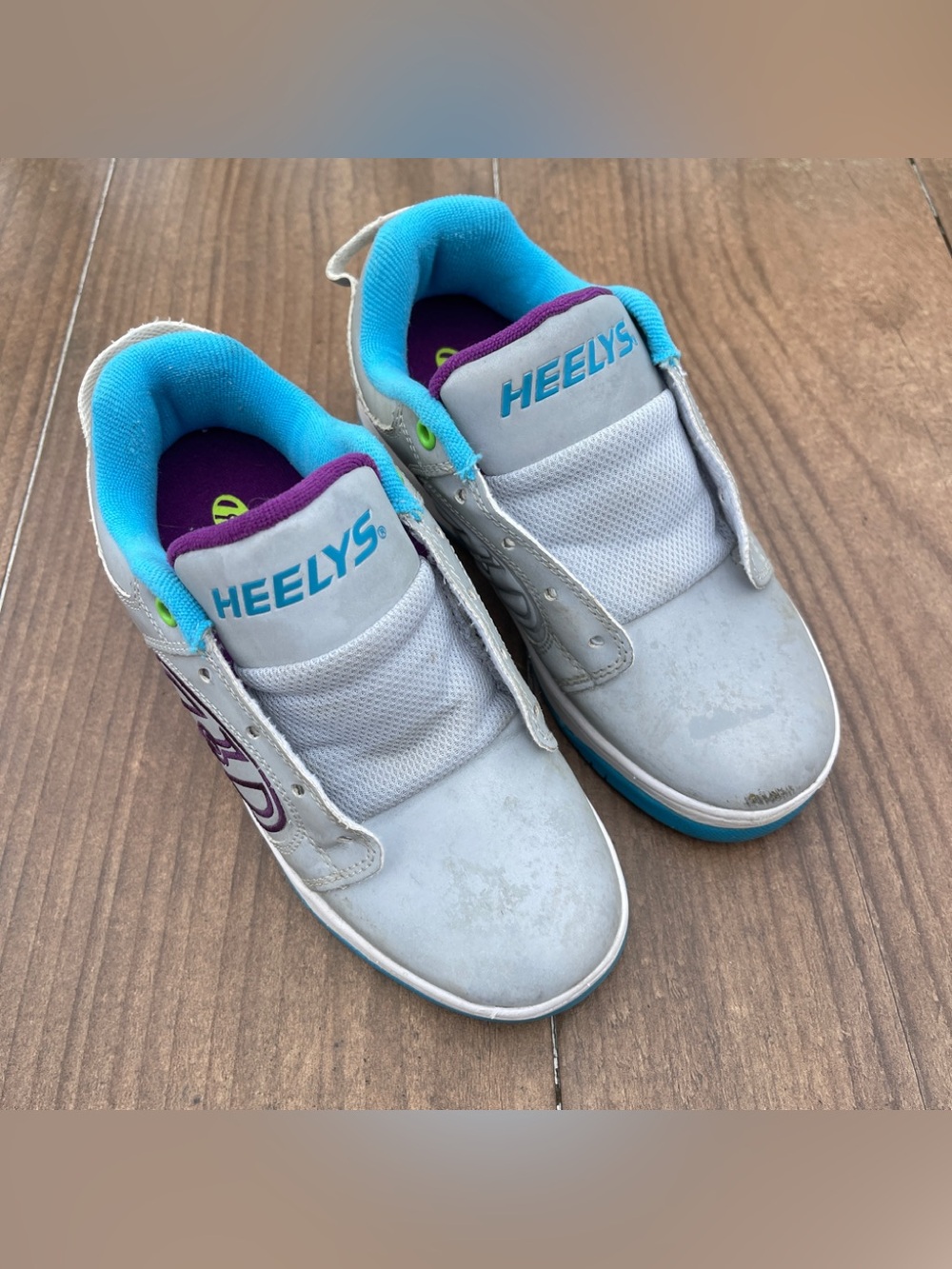 Heelys Voyager Reflective Grey Cyan Grape Sneakers Youth 3